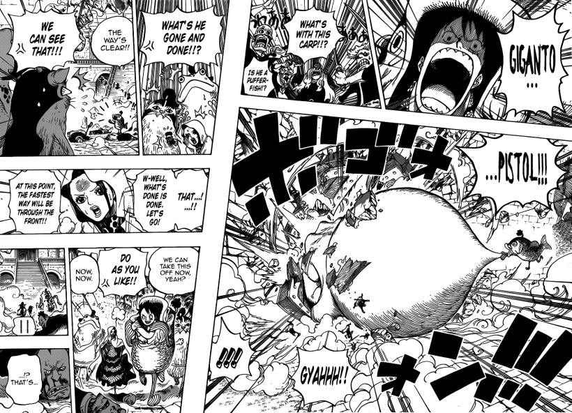One Piece chapter 736 - Luffy doing things his way