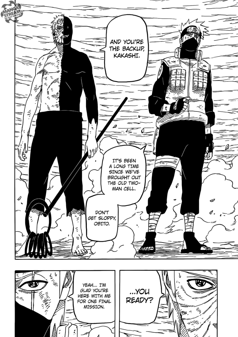 Naruto chapter 666 - Obito and Kakashi team-up