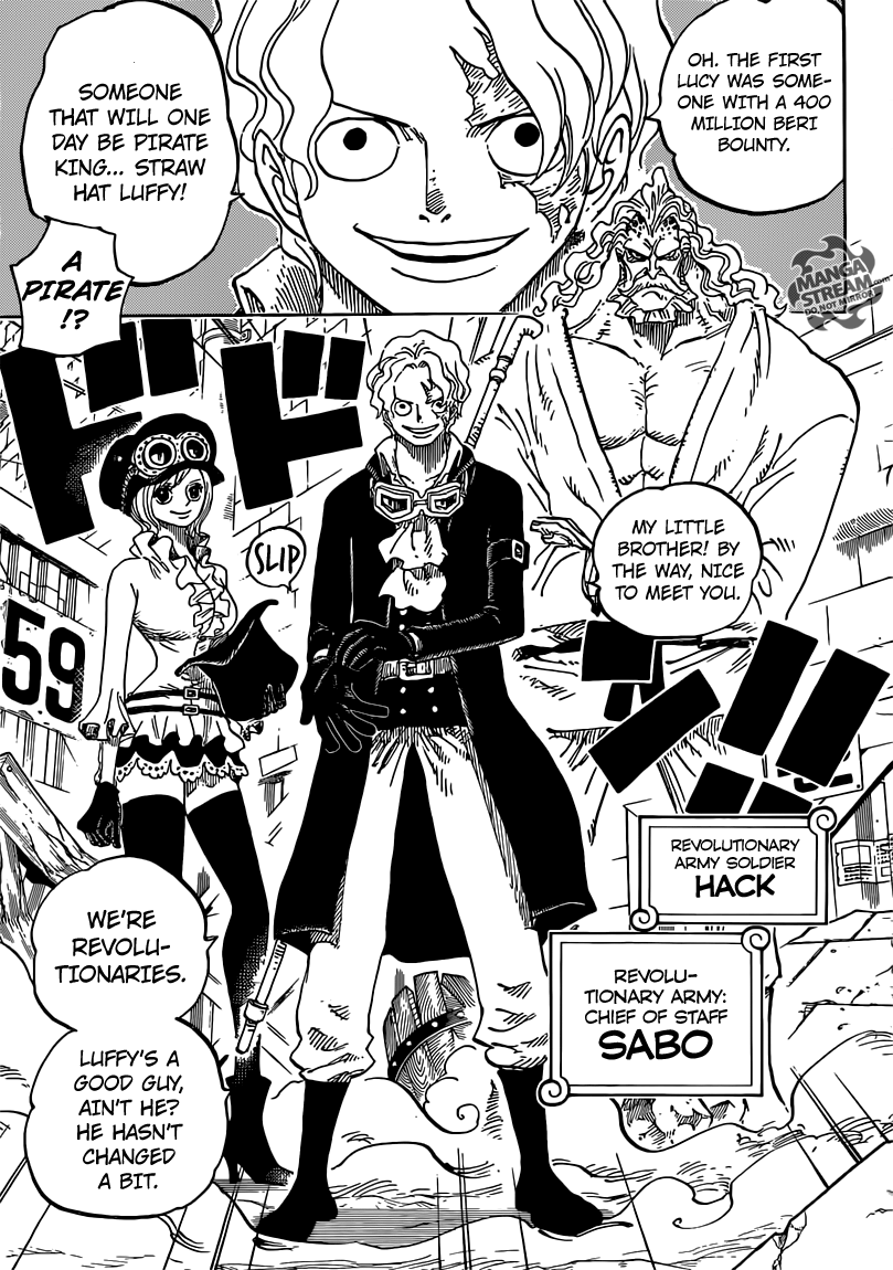 One Piece chapter 744 - Sabo, Koala and Hack
