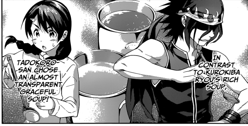 Shokugeki no Soma_ chapter 68 - the contrasting style of Megumi and Ryou's cooking