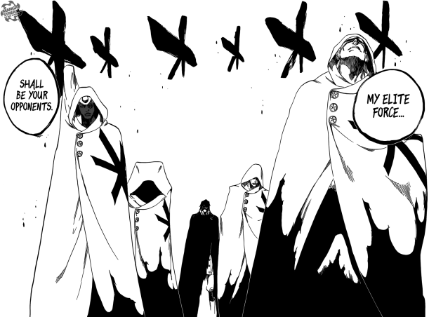 Bleach chapter 599 - Yhwach's Elite Sternritter squad