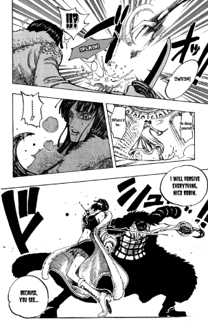 One Piece chapter 203 - Robin stabbed by Crocodile