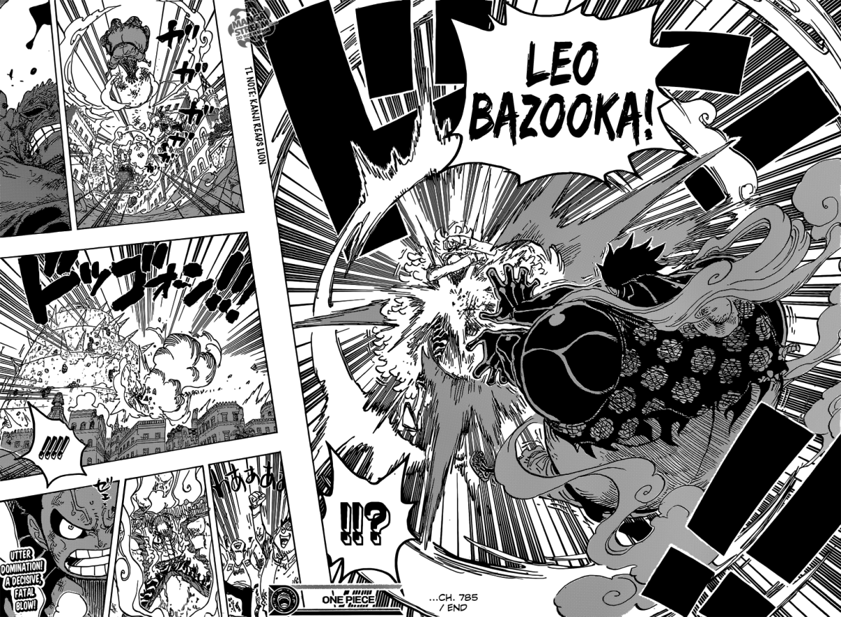 One Piece chapter 785 – Luffy&#39;s Lion Bazooka | 12Dimension