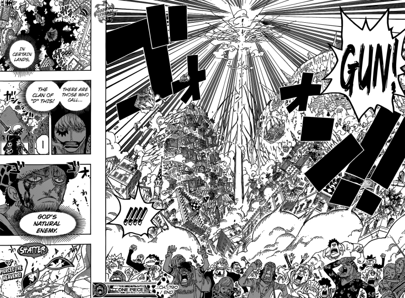 One Piece chapter 790 - Doflamingo defeated