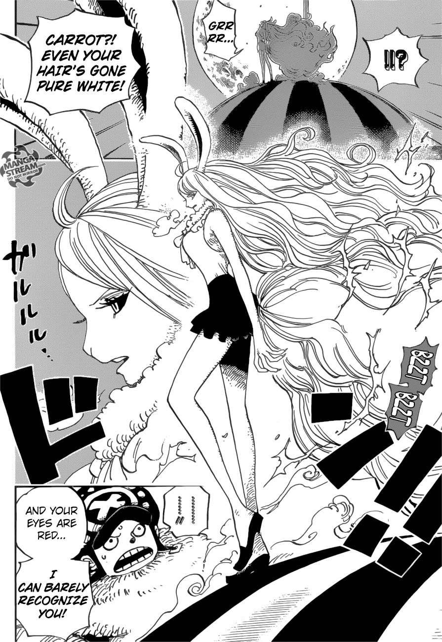 One Piece chapter 888 - Carrot's Moon Lion Transformation