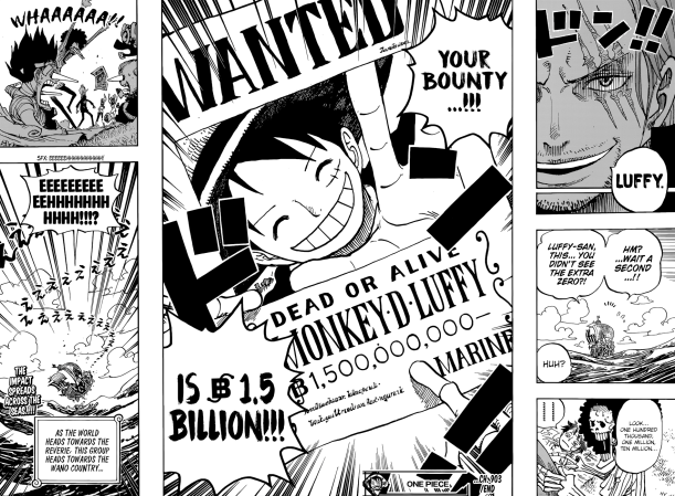 One Piece chapter 903 - Luffy's new bounty