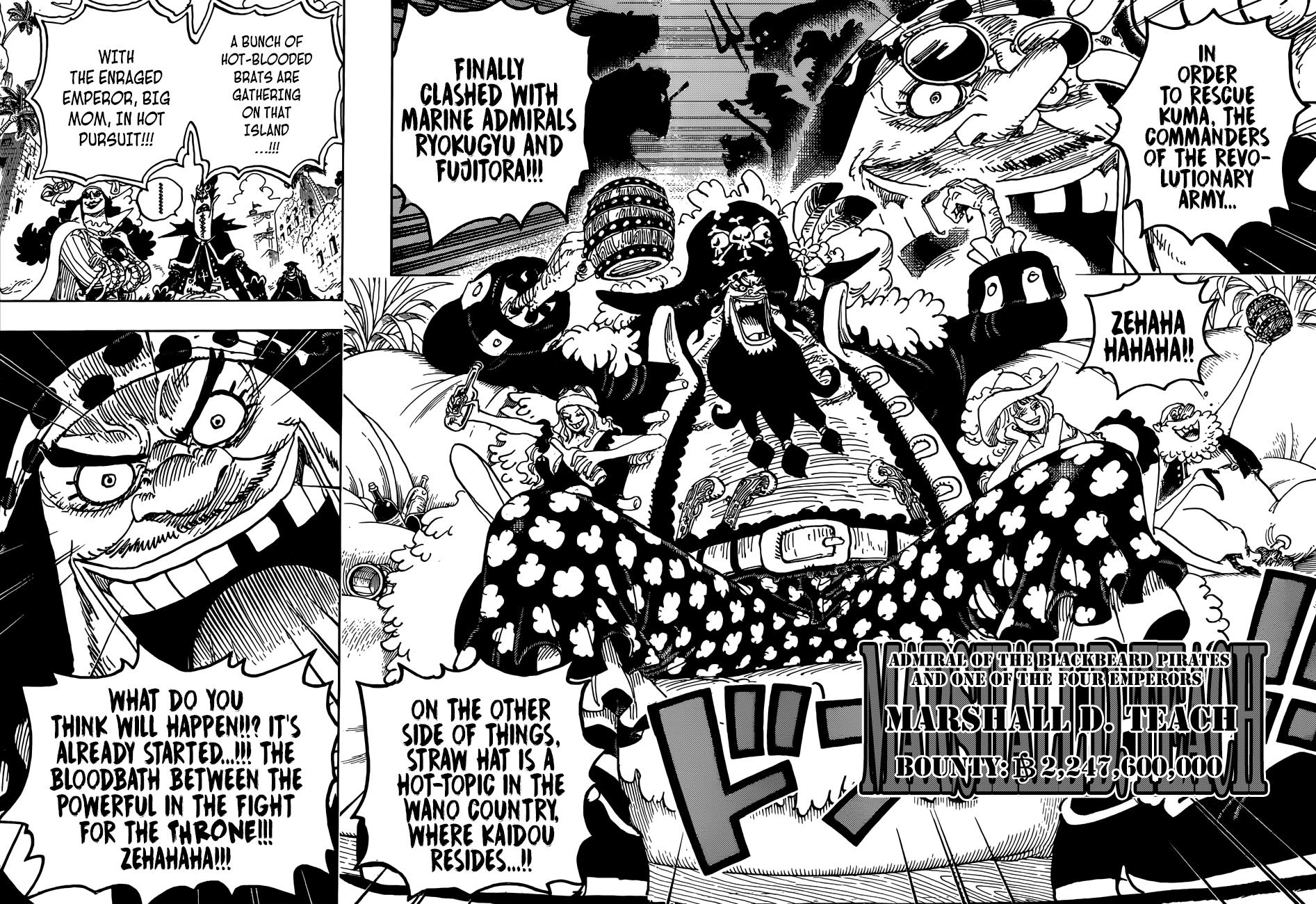One Piece Chapter 925 The Reintroduction Of The Blackbeard