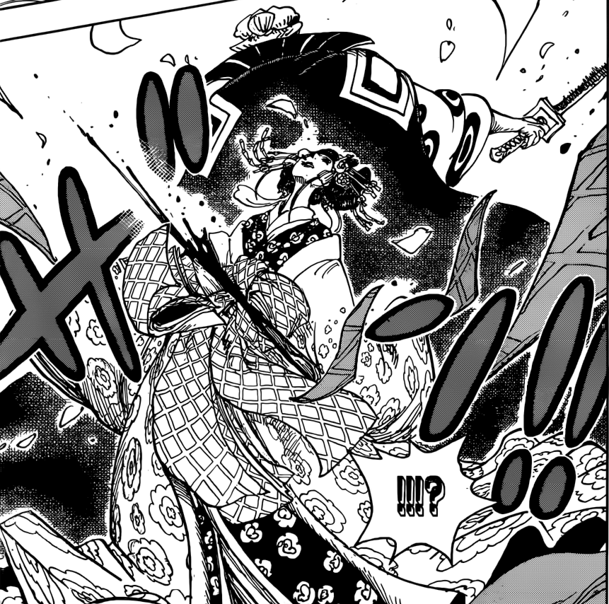 One Piece chapter 933 - Kyoshiro cuts Komurasaki