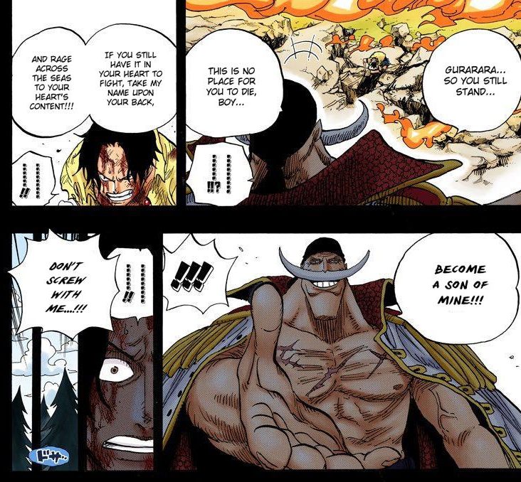 One Piece chapter 552 - Whitebeard offers Ace a position on his crew