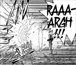 Kaiju #8 chapter 18 - Kafka nullifying the Humanoid Kaiju's attack with his own attack