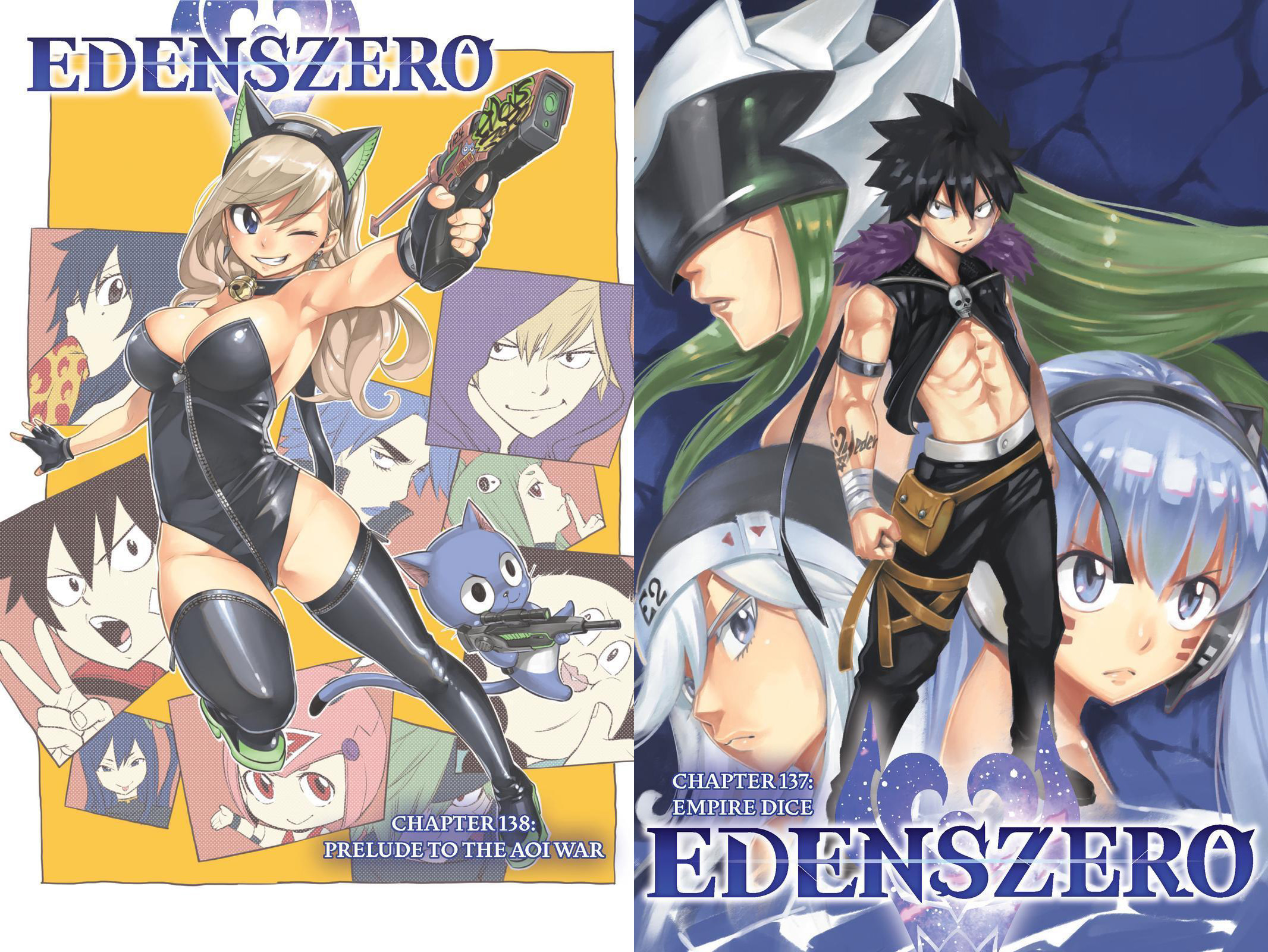 Edens Zero chapter 137 and chapter 138 colour spread pages