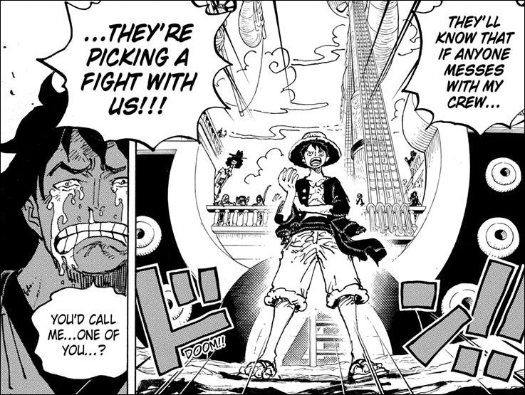 One Piece Chapter 1057 - Luffy associates the Straw Hat Pirates with Wano Kuni